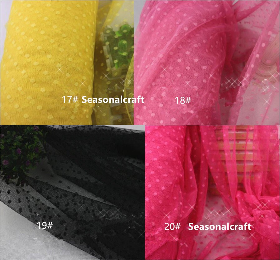 Tulle Lace Fabric with Dot Net Yarn Wedding fabric 8 Colors | Etsy