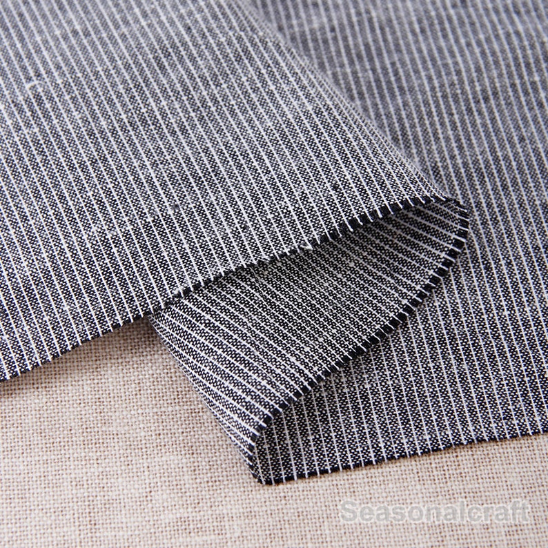 Yarndyed Cotton Linen Fabric soft fabric Simplicity blue Etsy