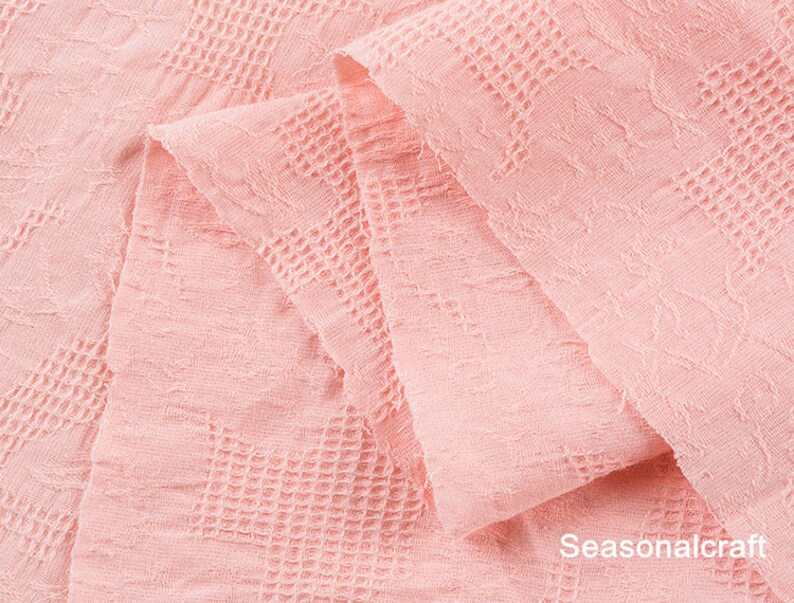 Jacquard Cotton Fabric Jacquard Fabric Soft and thin Cotton Etsy