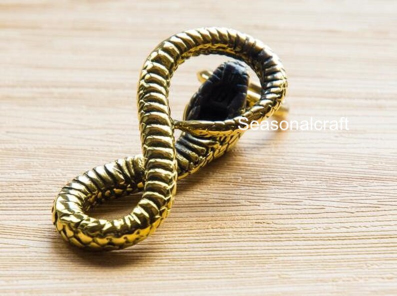1Piece The snake Antique Gold Color Key Ring T468 Etsy