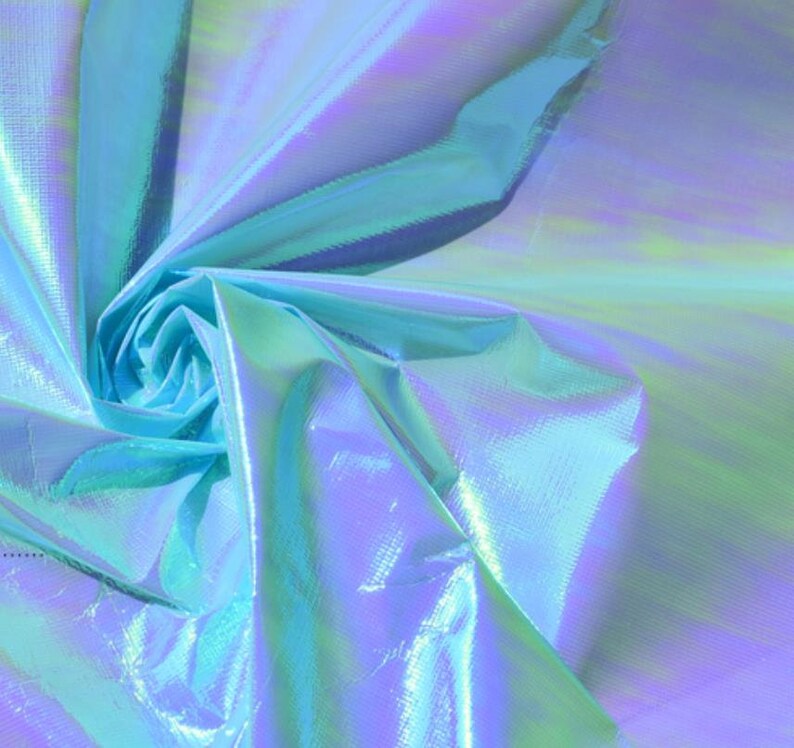 Aqua Blue Color Changing Laser colorful Fabric TPU surface Etsy