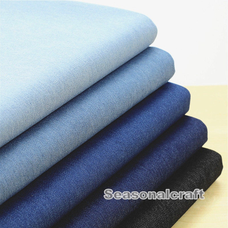 Spring Summer Denim Cotton Fabric Stretch Washed Denim often Etsy