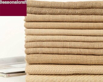 Heavy Linen, Natural Beige Linen Fabric/ Linen/ Natural Fabric/ Upholstery/ Native Cotton Linen- 1/2 yard (QT608)