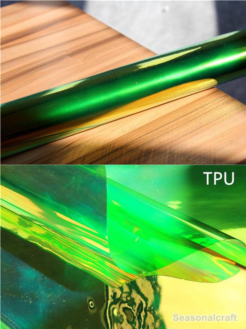 Grüne Farbe ändern TPU Stoff Transparent Kleidung Regenmantel | Etsy