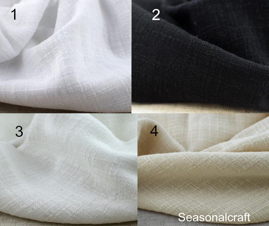 Creases Solid Cotton Linen Fabric Bamboo Texture Pure Autumn Etsy