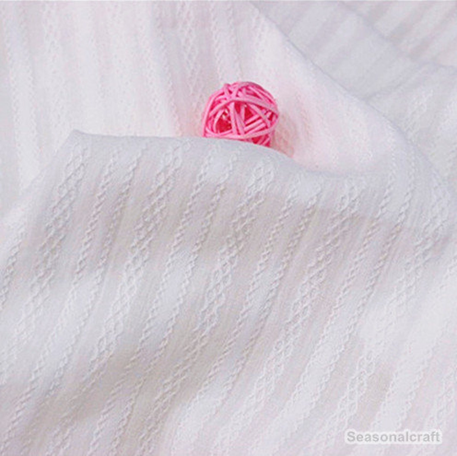 Pure Ivory Jacquard yarndyed Strip Cotton Yarn fabric Soft Etsy