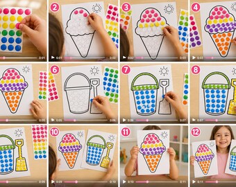 Dot Sticker Activity, Toddler Craft, Fine Motor Skills, Printable Resource, Montessori, Homeschool, Preschool Prek, DIY, Instant Download