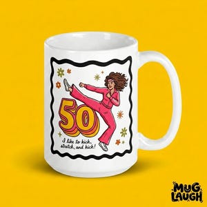 Taza divertida de cumpleaños número 50, taza de café retro con humor, regalo para 50 años