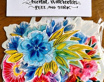 Paper Flowers 2 assorted sticker set