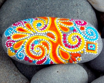 Living My Joy / Painted Rock / Sandi Pike Foundas / Cape Cod Sea Stone