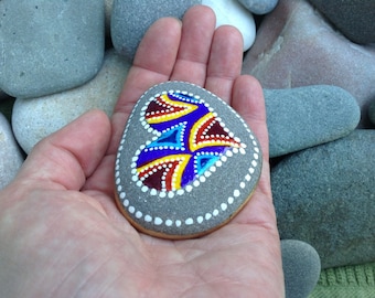 Circle of Love / painted rocks / Sandi Pike Foundas / beach stone from Cape Cod