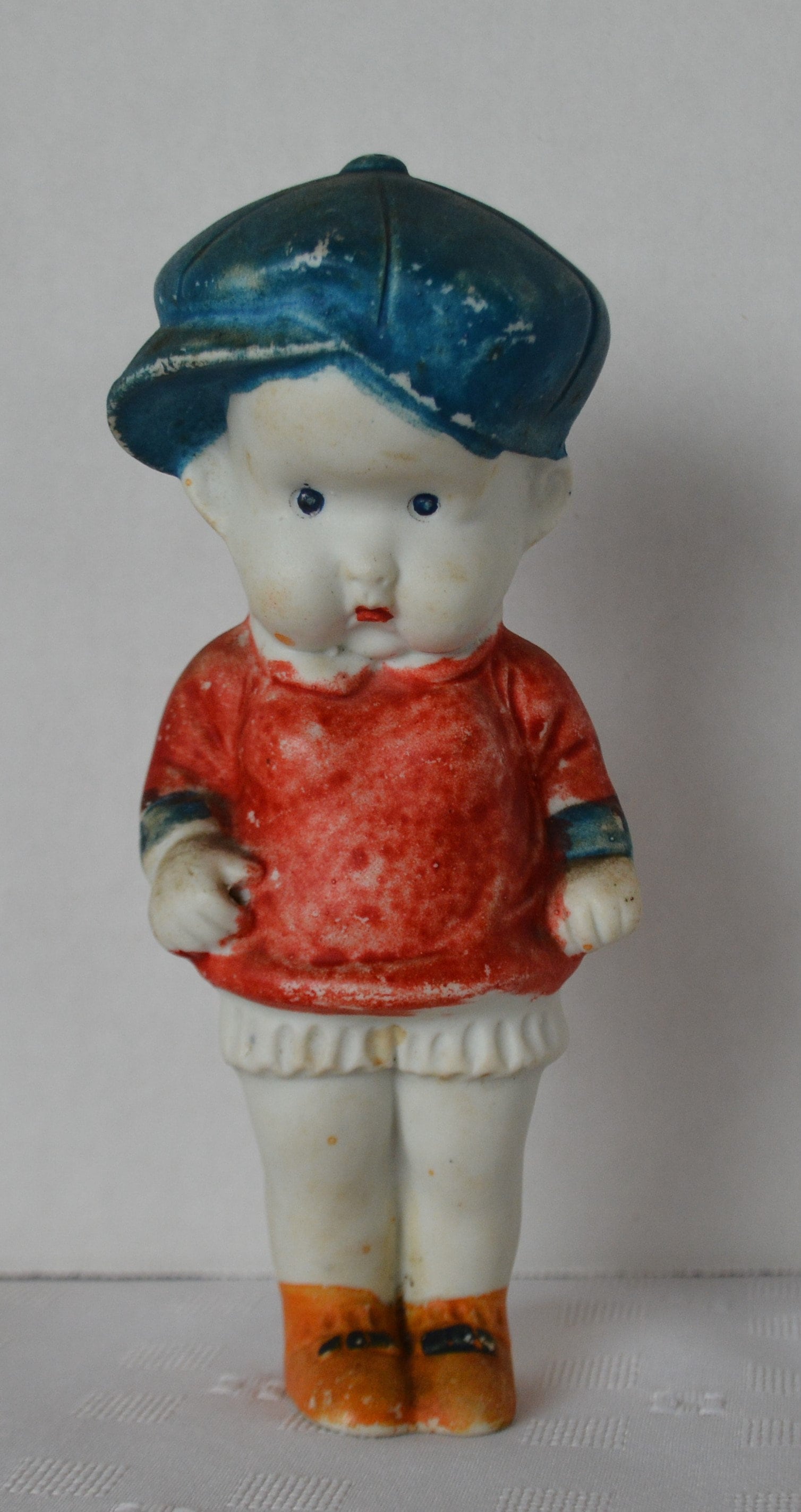 Vintage Painted Bisque Boy Figure (made in Japan) - Etsy