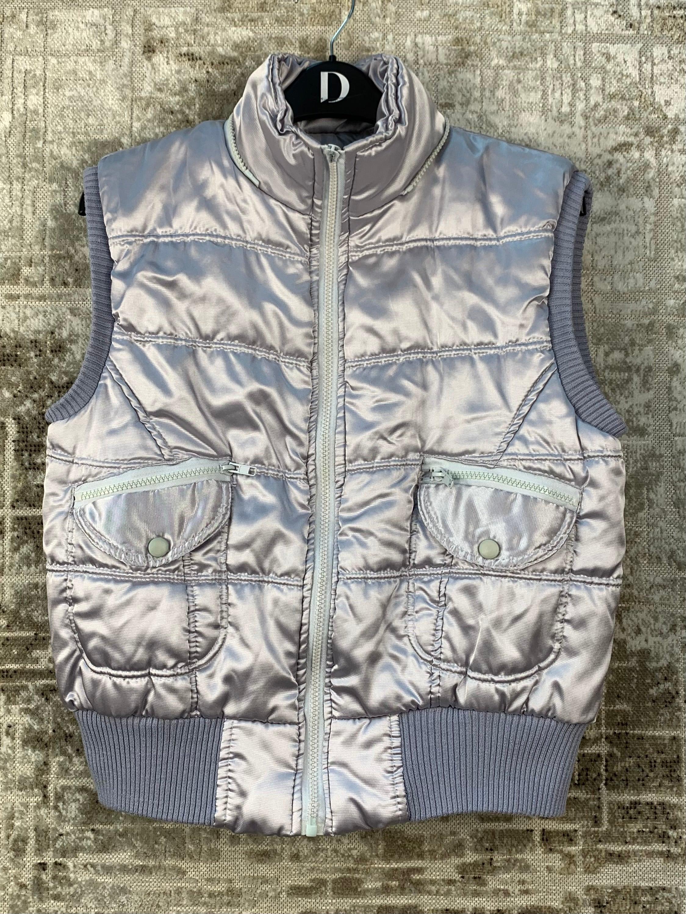 Excellent Condition】Silver Down Vest Sleeveless