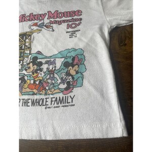 Walt Disney Productions Vintage Kids Mickey Mouse Magazine Tshirt Toddler Size image 4