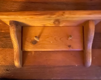 Vintage homemade wooden shelf