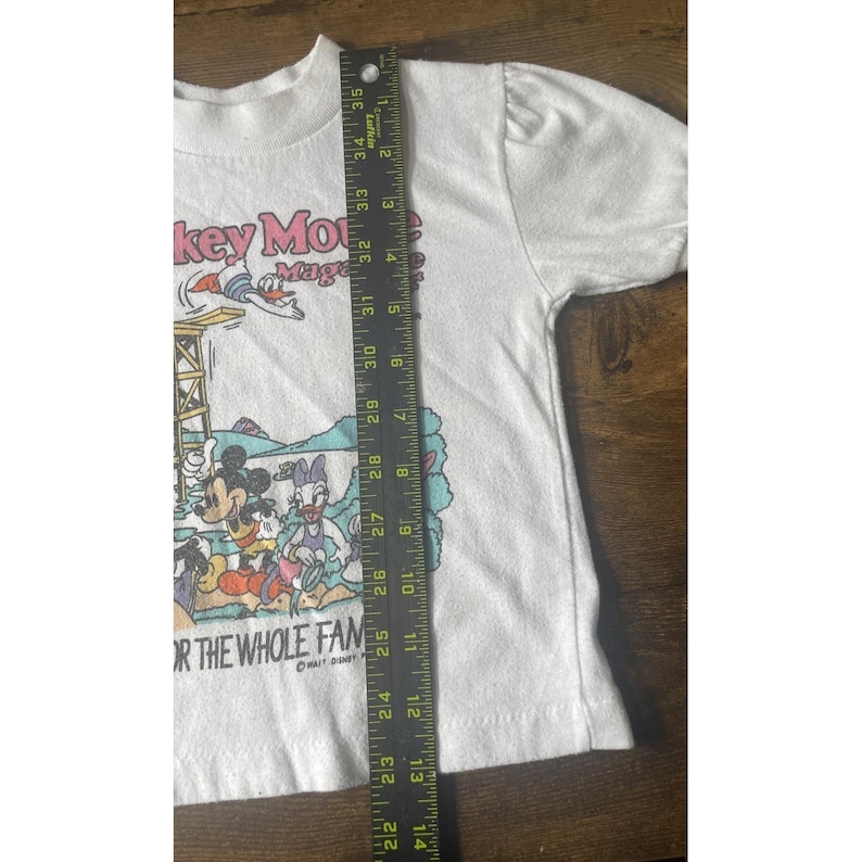 Walt Disney Productions Vintage Kids Mickey Mouse Magazine Tshirt Toddler Size image 14