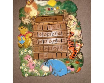 Vintage Winnie The Pooh Perpetual Calendar