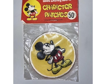Walt Disney World Mickey Mouse Character Patch Disney Productions Vintage