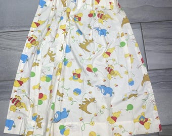 Vintage Sears Perma Prest Winnie The Pooh Collection Curtains Set Of 4 & Valance
