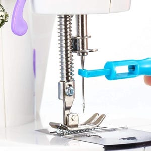 Automatic Sewing Machine Needle Threader & Inserter Tool, Quick Needle Changer, Easy Sewing Threading Accessory for Home DIY Sewing