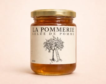 Gelée de pomme artisanale 350g – Confiture de pomme – 100% naturelle – Fabrication française – Tartine & dessert – La Pommerie