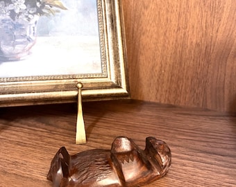 Vintage Miniature Wooden Beaver Figurine