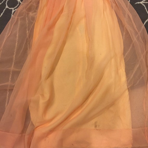 Peach Chiffon Bohemian Maxi Dress XS S - image 4