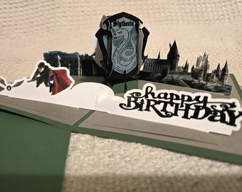 Pop Up Harry Potter Slytherin Karte