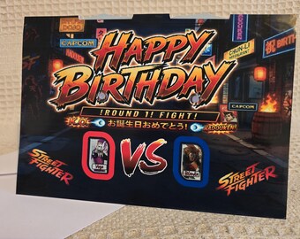 Street Fighter Movie 2026 rotating fighter selector birthday card.