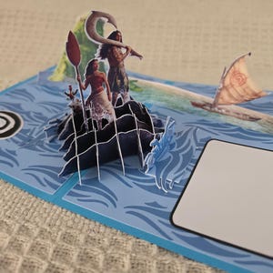Karta pop-up z filmu aktorskiego „Vaiana”