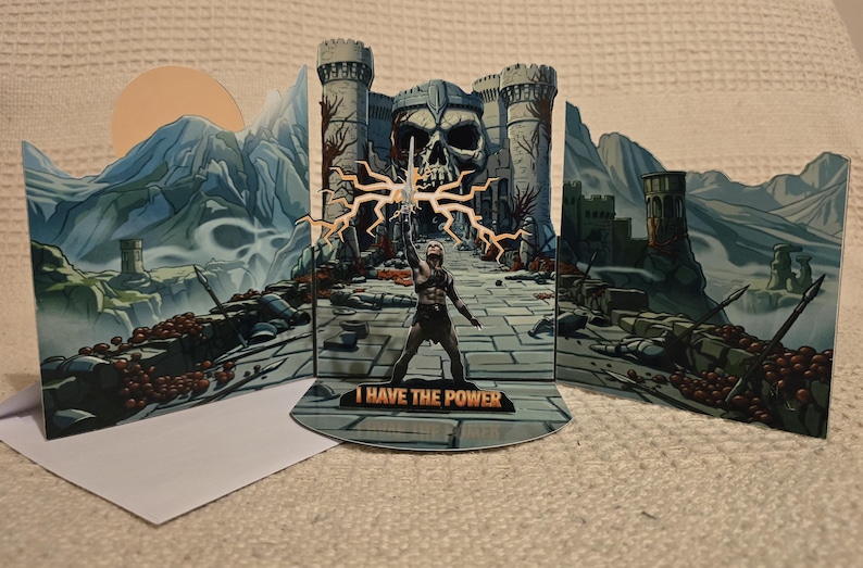 Tarjeta de cumpleaños desplegable de la película Masters of the Universe / He-Man (2026) imagen 2