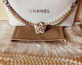 ReviveLuxe Pearl Camellia Couture Clutch