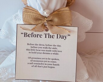 Bridal Handkerchief Memory Bear | Custom Heirloom Keepsake Made From Wedding Fabric