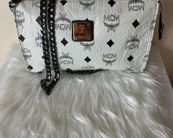 ReviveLuxe Upcycled MCM Inspired Shoulder Bag | Black Chain Purse
