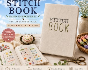 2026 Embroidery Needling Book for Beginners | Complete Starter Embroidery Set with 106 Patterns, Tools & Tutorial Practice Book