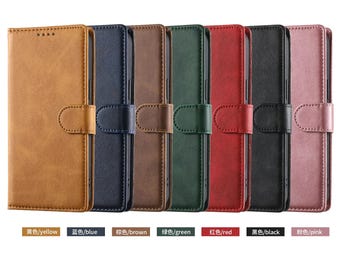 Leather Flip Wallet Case for iPhone 17 Pro Max, 16 Pro Max, 16e, 15, 14, 13, 12, 11 Pro, XS Max, XR, 8, 7 Plus, SE Card Holder Cover