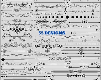 Line Dividers, SVG, PNG, JPG, Digital Cut File, Commercial Use, Instant Download, Divider Svg, Line Svg, Svg Bundle, Ready to Cut, Border