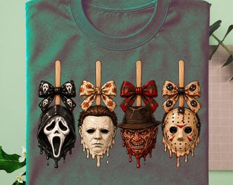 15 Horror Candy Apple PNG Design | Spooky Season PNG | Dripping Fall Character Design | Sublimation PNG | Trendy Halloween Shirt Design