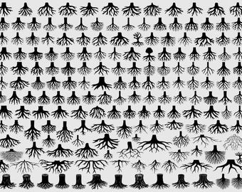 179 Tree Roots Svg, Tree With Roots Png, Roots Clip Art, Roots Silhouette, Roots Vector, Tree Roots Files For Cricut, Tree, Family Tree Svg