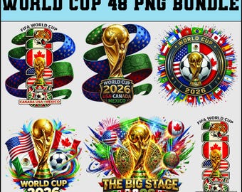 Paquete de archivos SVG del Mundial 2026, imágenes prediseñadas de trofeos de fútbol, logotipos de fútbol en formato PNG y SVG, diseño de banderas internacionales, archivos para sublimación, arte para aficionados al fútbol.