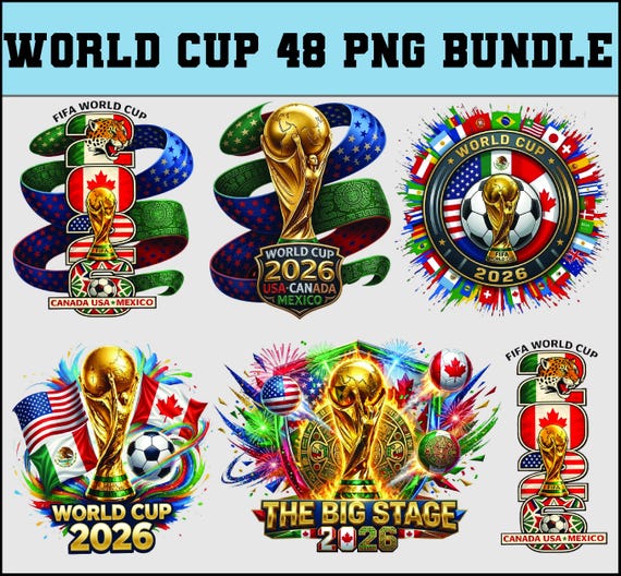 World Cup 2026 SVG Bundle, Soccer Trophy Badge Clipart, Football Logo PNG SVG, International Flags Design, Sublimation Files, Soccer Fan Art