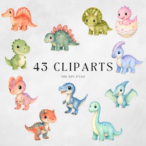 Commercial use dinosaur PNG pack with baby dinos, palm tree, sun, rocks and tropical leaves