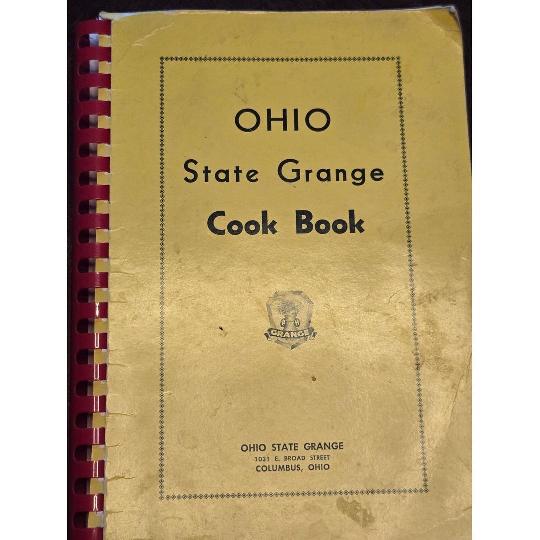 Vintage 1959 Ohio State Grange Cook Book 18th Edition Spiral Bound ...