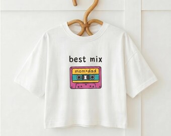 Toddler "Mix" Cassette Shirt, Retro Mom Dad Family Tee