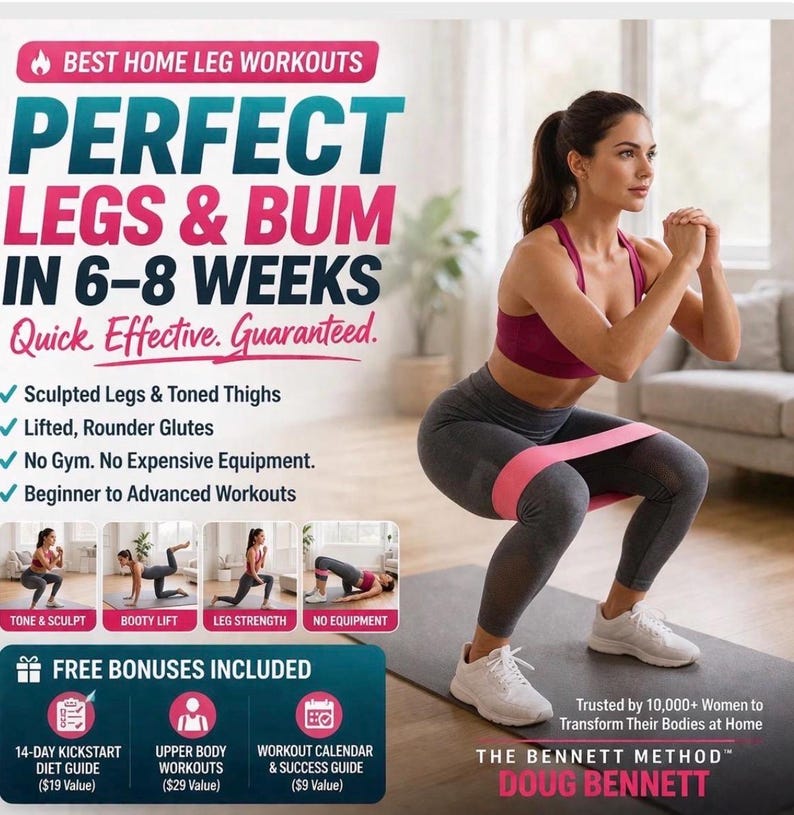 Stronger Leaner Legs at Home workout plan cover