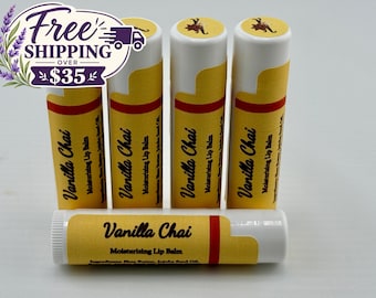 Vanilla Chai Lip Balm — Warm & Cozy Holiday Flavor