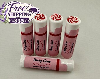 Berry Cane Lip Balm - Strawberry & Peppermint