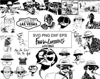 41 SVG Fear and Loathing in Las Vegas Film Bundle | Hunter S. Thompson Classic Cult Film Pack | SVG DXF Eps Png-Dateien | Cricut