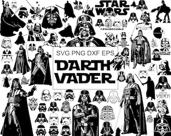 70 SVG Darth Vader Star Wars kultig Sith Lord Classic Sci-Fi Mega Pack | SVG DXF Eps Png-Dateien | Sofortdownload | Vektor Cricut