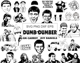 29 SVG Dumm und dummer Jim Carrey LLoyd-Weihnachten Harry Dunne Aspen Colorado Bundle-Svg-Dxf Eps Png-Datei Sofortiger Download Vektor Art Cricut
